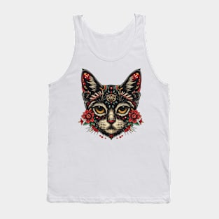 Cat tattoo Tank Top